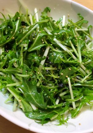 簡単！旨い！　✿水菜のサラダ✿-レシピのメイン写真