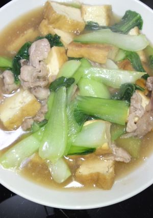 厚揚げとチンゲン菜のオイスターソース炒め-レシピのメイン写真