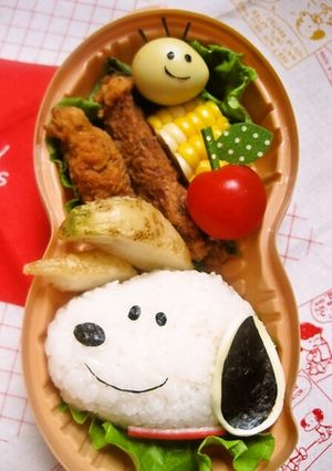 キャラ弁★簡単スヌーピーおにぎり-レシピのメイン写真