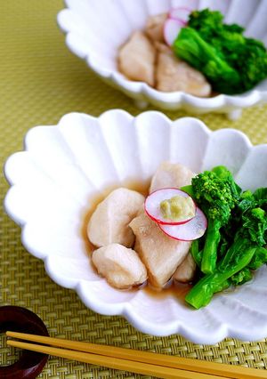 菜の花とササミのさっと煮＊治部煮風-レシピのメイン写真