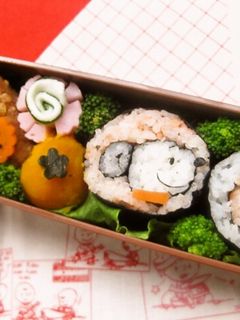 スヌーピーとチャーリーブラウンの海苔巻き-レシピのメイン写真
