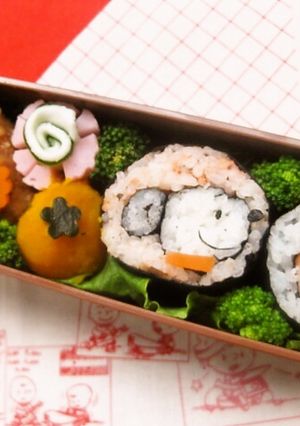 スヌーピーとチャーリーブラウンの海苔巻き-レシピのメイン写真