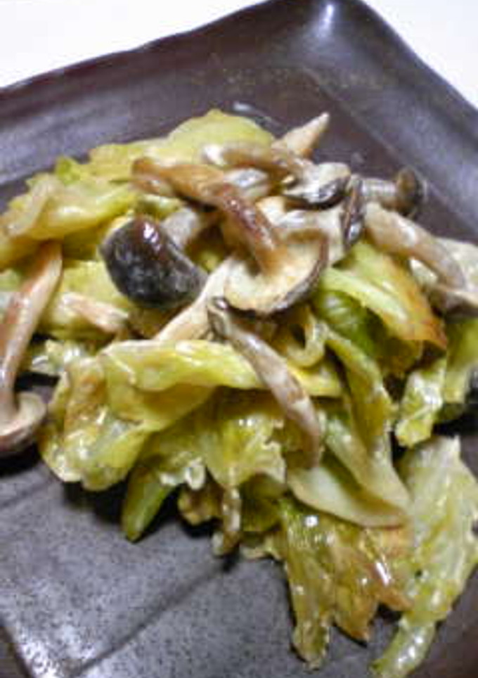 春キャベツとしめじのマヨ炒め-レシピのメイン写真