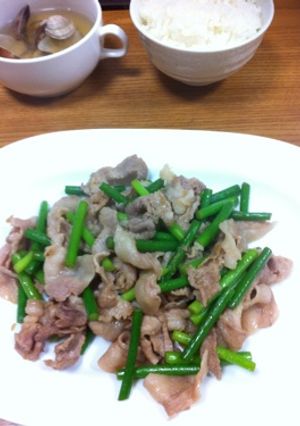 これには白米！ニンニクの芽と豚肉の炒め物-レシピのメイン写真