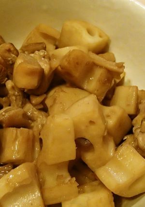 蓮根と鶏肉の甘煮-レシピのメイン写真
