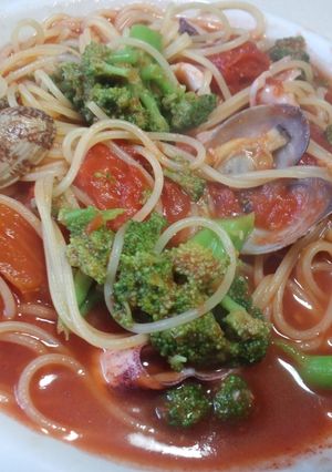 イカとブロッコリーのトマトパスタ☆-レシピのメイン写真