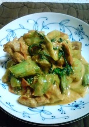 鶏もも肉と青梗菜の炒め煮-レシピのメイン写真