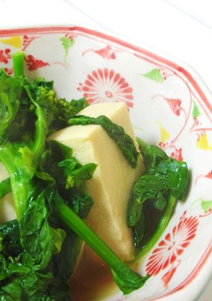 横着♪高野豆腐と菜の花のサッと煮-レシピのメイン写真