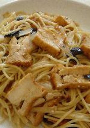 厚揚げとねぎのパスタ♪-レシピのメイン写真