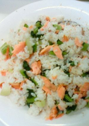 鮭と野沢菜のまぜご飯-レシピのメイン写真