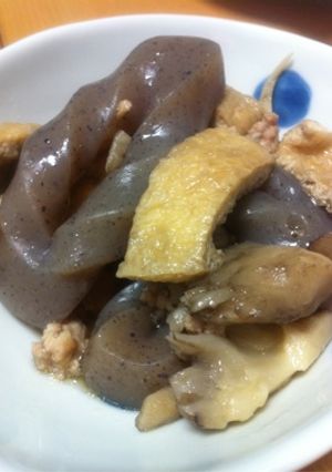 コンニャクと舞茸の煮物-レシピのメイン写真