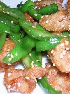 ★鶏皮とピーマンのオイスターソース炒め★-レシピのメイン写真