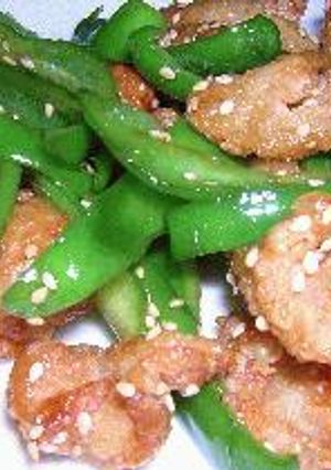 ★鶏皮とピーマンのオイスターソース炒め★-レシピのメイン写真