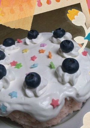 ストロベリーブルーベリーヨーグルトケーキ-レシピのメイン写真