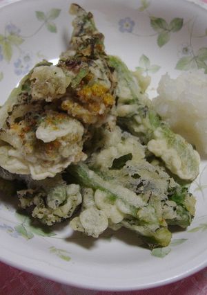 菜の花のサクサク天ぷら-レシピのメイン写真