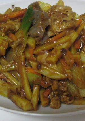 こんにゃくとジャガイモのカレー炒め-レシピのメイン写真
