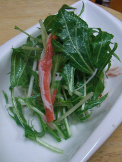 水菜サラダ~オニオンドレッシング-レシピのメイン写真