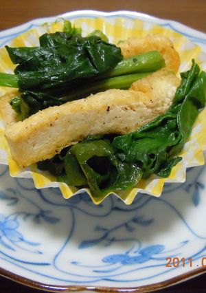 お弁当に♪おあげとほうれん草炒め-レシピのメイン写真