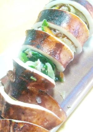 ボリューム満点☆イカのたっぷり野菜詰め-レシピのメイン写真