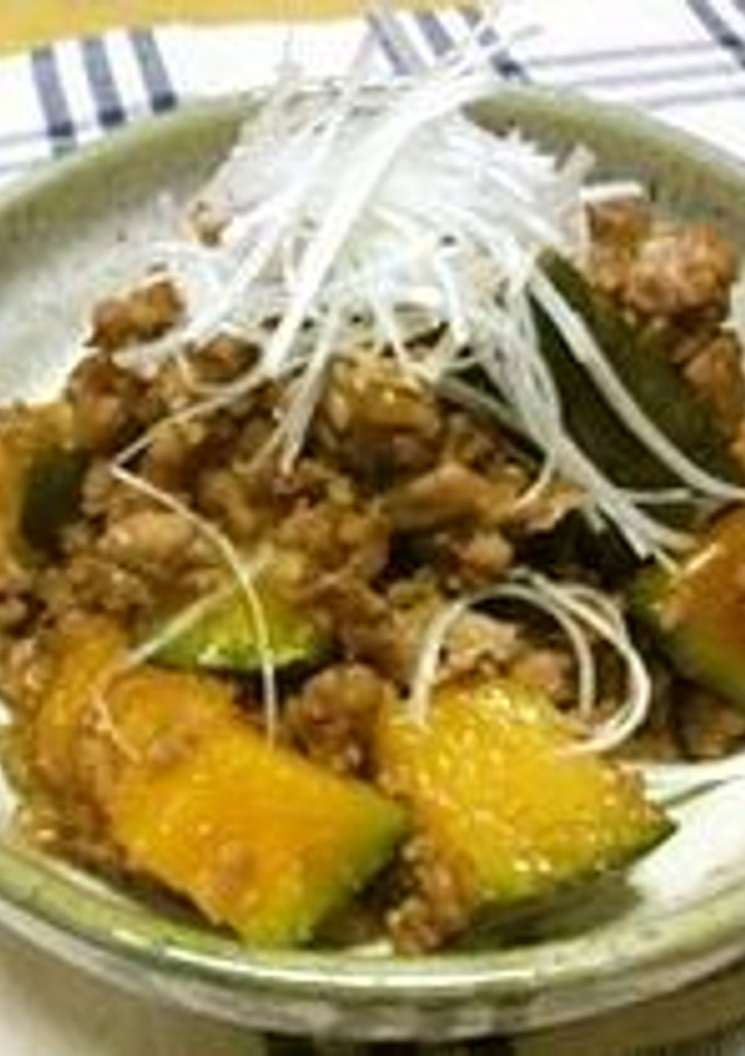 かぼちゃとそぼろの　さっぱり生姜煮♪-レシピのメイン写真