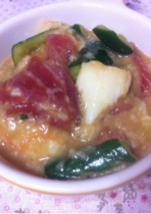 絶品！鮪キュウリ長芋の……-レシピのメイン写真