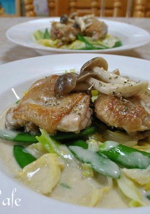 鶏肉と春野菜のフリカッセ-レシピのメイン写真