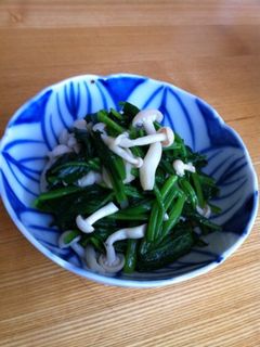 ほうれん草とブナピーのおひたし-レシピのメイン写真