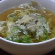 わさび菜と牛蒡の卵とじ