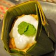 海老とマグロのバナナリーフ蒸し*タイ料理