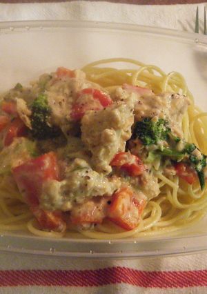 サーモン缶のスパゲティー-レシピのメイン写真