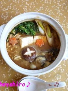 1人用♪かきの味噌鍋**-レシピのメイン写真