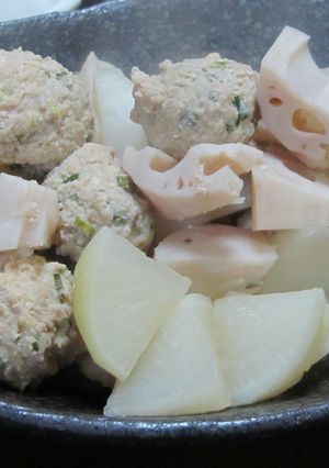 根菜と鶏肉団子のたいたん-レシピのメイン写真