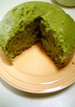 炊飯器で青汁ケーキ蒸しパン♪-レシピのメイン写真
