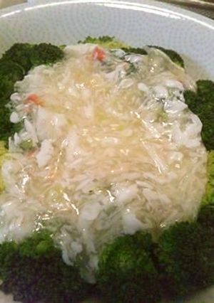 簡単豪華❀ブロッコリーの白いかにあんかけ-レシピのメイン写真