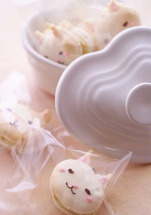 動画で簡単ホワイトデー♪にゃんこマカロン-レシピのメイン写真