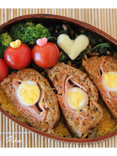 うずらとハム巻きミートローフ-レシピのメイン写真