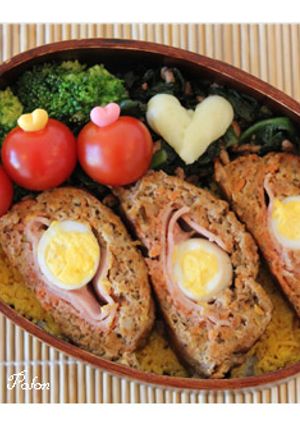 うずらとハム巻きミートローフ-レシピのメイン写真