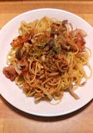 ベーコン・しめじ・ツナのあっさり塩味パスタ-レシピのメイン写真