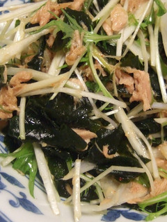 わかめと水菜のハリハリ!ツナサラダ♪-レシピのメイン写真