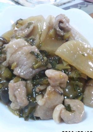 ぺらぺら大根と豚肉のあんかけ-レシピのメイン写真