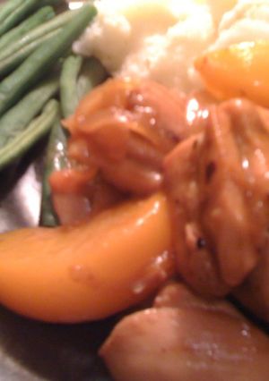 チキンと桃のスパイスビネガー煮-レシピのメイン写真