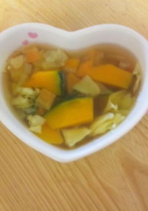 かぼちゃ入り野菜コンソメスープ♪-レシピのメイン写真