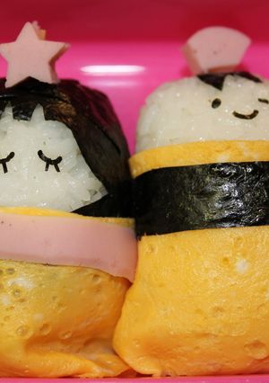 ＊キャラ弁＊お雛さんのお弁当だよ。-レシピのメイン写真