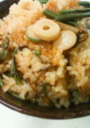 山菜の炊き込みご飯-レシピのメイン写真