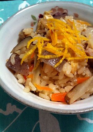 おでんの素de柚子風味の炊き込みご飯-レシピのメイン写真