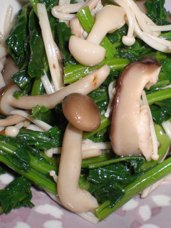 かき菜としおきのこのあえ物-レシピのメイン写真