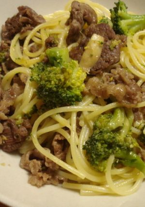牛肉とブロッコリーの和風パスタ-レシピのメイン写真
