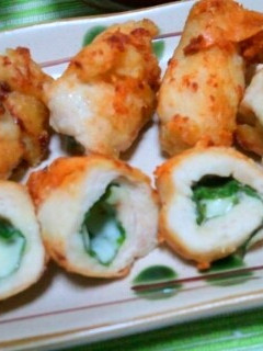 節約menu*胸肉のしそチーズ巻き-レシピのメイン写真