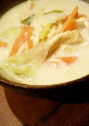 ❀白菜と油揚げの豆乳みそスープ❀-レシピのメイン写真