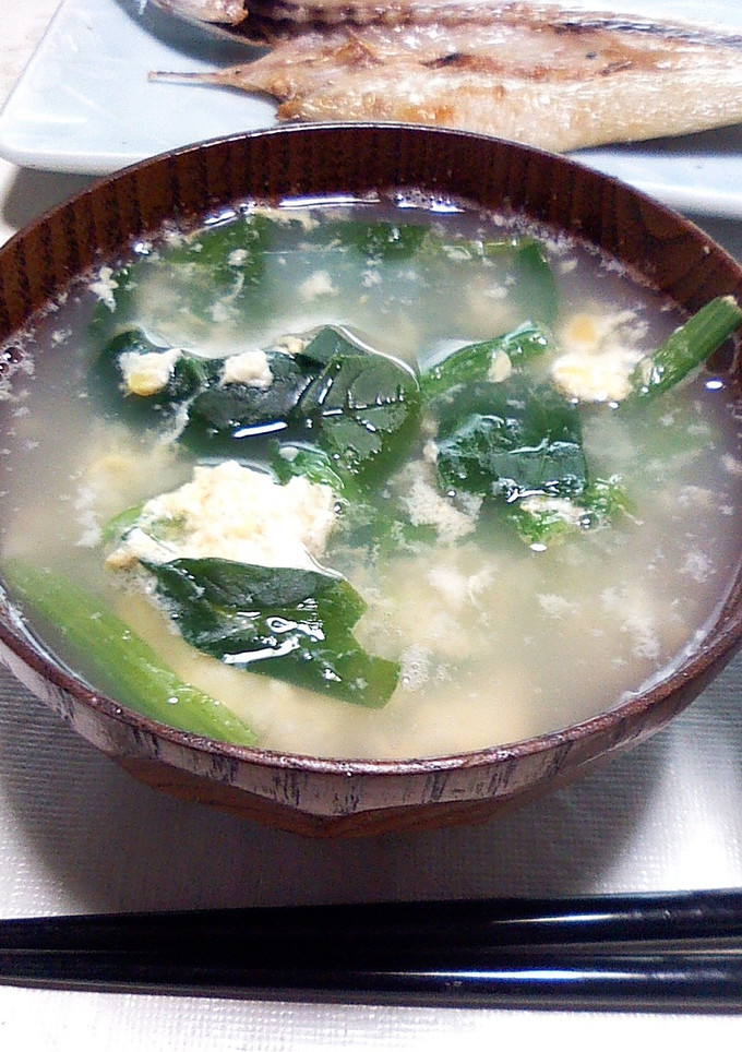 簡単ほうれん草お吸い物-レシピのメイン写真